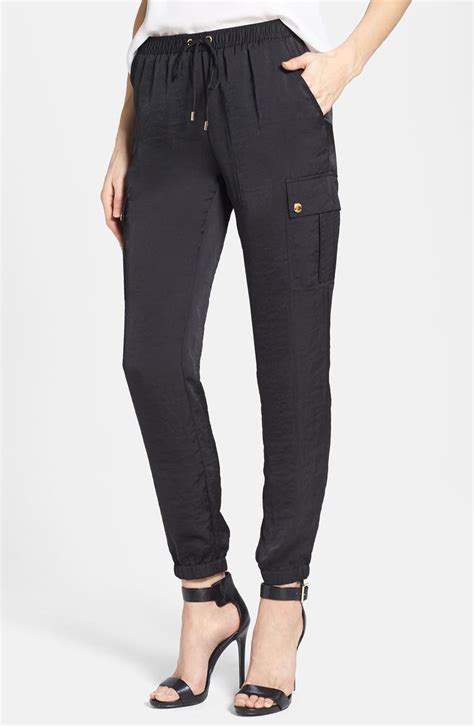 michael kors white cargo pants|Michael Kors jogger pants women.